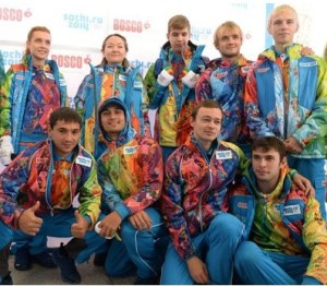 How you like volunteer uniform? Is bright, da? Source: Sochi Media Centre
