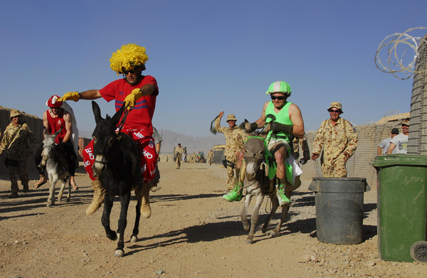And they're off. 'Melbourne Cup' in Afghanistan.  Picture by Australian Defence Force