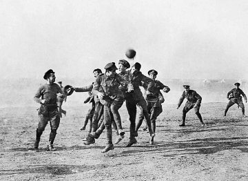 Football in No-Man's-Land during 1914 Christmas Truce