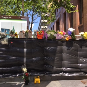 2.30pm: A second floral tribute starts near the Lindt cafe.