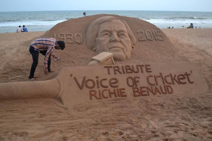 A tribute to Richie on an Indian beach.